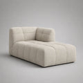 Chaiselongue mit Armlehne aus Polyester-Bouclé, Beige, 165 × 105 × 82 cm